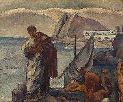 unknow artist Ovidiu in exil, ulei pe carton France oil painting artist
